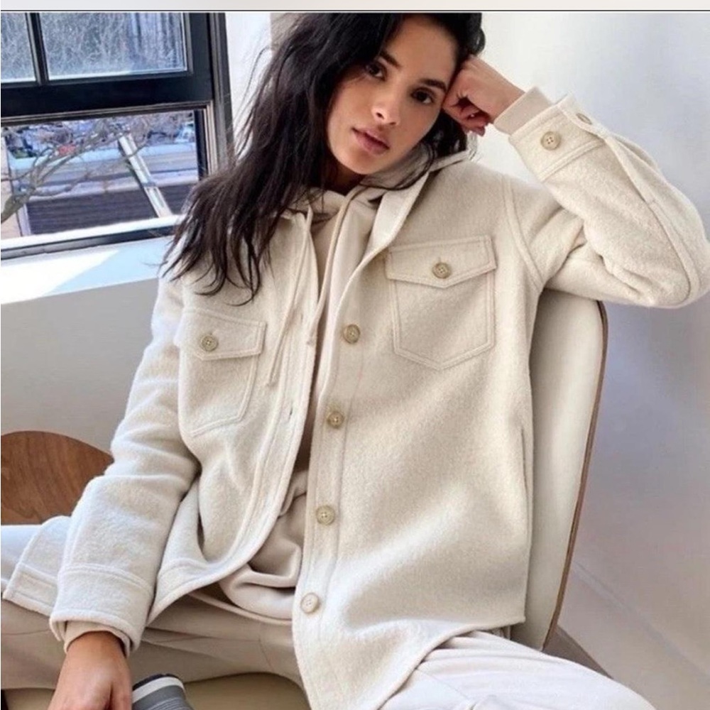 Aritzia Wilfred Women's Cream Wool Jacket